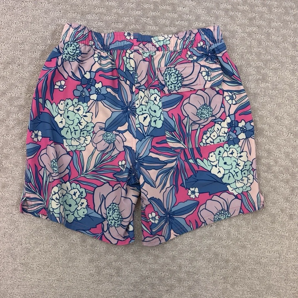 Vineyard Vines Swim Shorts Mens XS Floral Pink  Print Drawstring 7